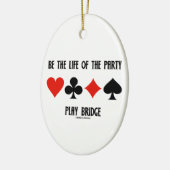 あって下さいパーティーの演劇橋(カードスーツ)の生命が セラミックオーナメント (左)