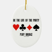 あって下さいパーティーの演劇橋(カードスーツ)の生命が セラミックオーナメント (正面)