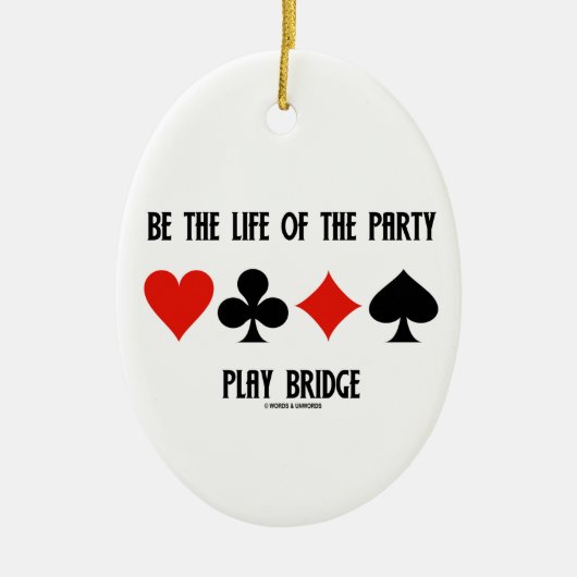 あって下さいパーティーの演劇橋(カードスーツ)の生命が セラミックオーナメント (正面)