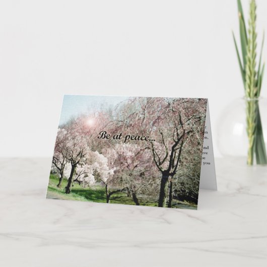 "あって下さい平和に…" 悔やみや弔慰カード カード (正面)