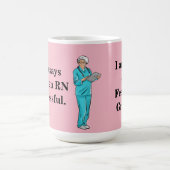 あって緊張に満ちているがあることをだれが言いますナースがか。 コーヒーマグカップ (中央)