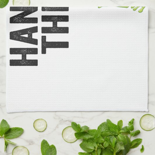 あつるあおもしろいのカエルの引用文贈り物 キッチンタオル (折り畳み)