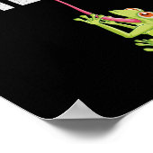 あつるあおもしろいのカエルの引用文贈り物 ポスター (角)