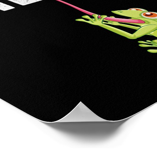 あつるあおもしろいのカエルの引用文贈り物 ポスター (角)