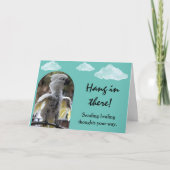 あつるの羽毛の友は元気になる カード (正面)