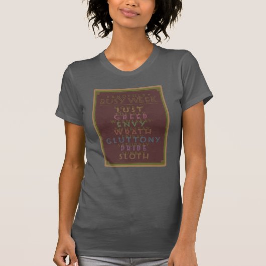 あと忙し週ブラウンGfx Tシャツ (正面)