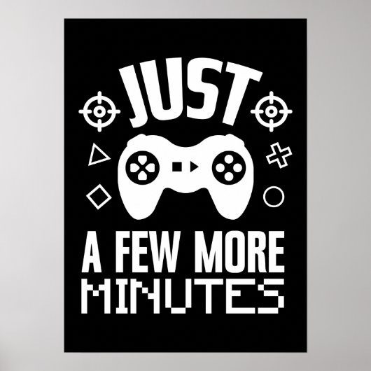 あと数分で、ゲーム、ゲーマーおもしろいポスター ポスター (正面)