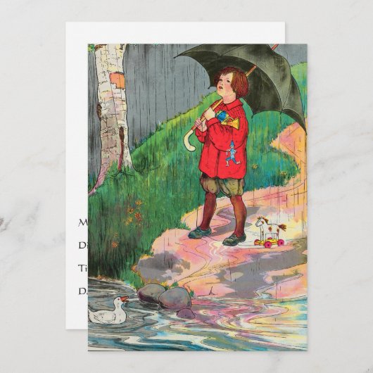 あと遠くに来も雨 招待状 (正面/裏面)