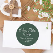 「あと1日のリハーサルディナー エメラルドグリーン ファブ」 ラウンドシール