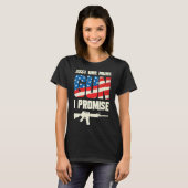 あと1発でアメリカの退役軍人 Tシャツ (正面フル)