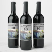 あと2人のボトルで10人になる！ ワインラベル (ボトル)