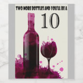 あと2人のボトルで10人になる！ ワインラベル (シングルラベル)