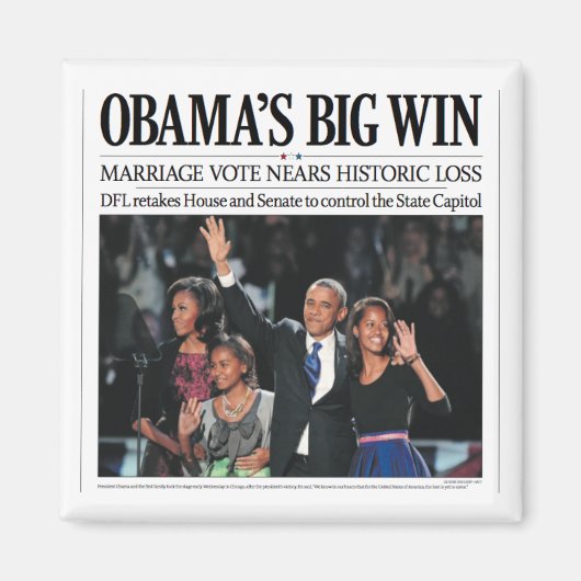 あと4年のオバマ磁石 マグネット (正面)