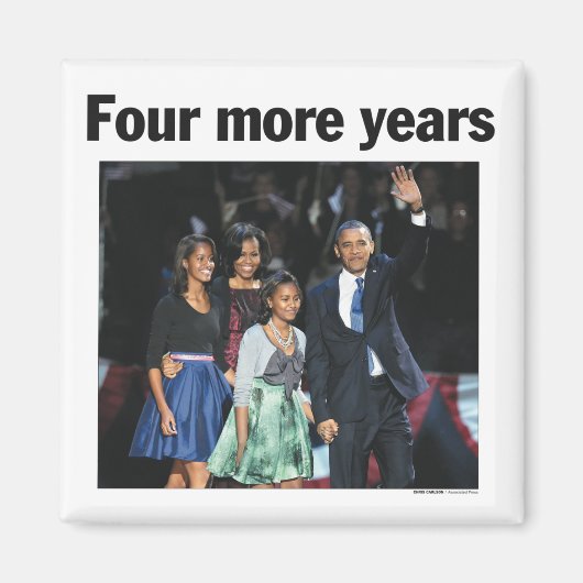 あと4年のオバマ磁石 マグネット (正面)