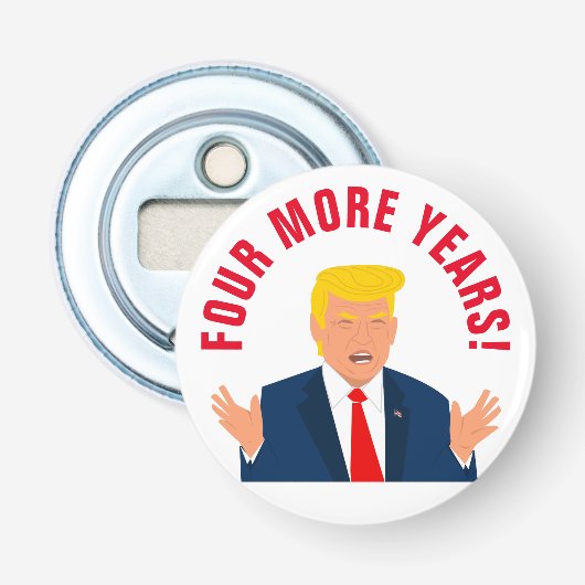 「あと4年」面白いドナルド・トランプの漫画ビール 栓抜き (正面)
