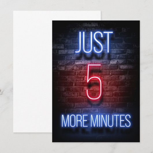 あと5分だけゲーム 招待状 (正面/裏面)