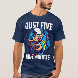 あと5分ゲームしようビデオゲームオタクゲーマーfa tシャツ