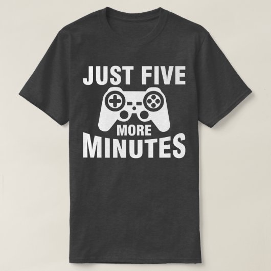 あと5分5分おもしろいのビデオゲーム Tシャツ (デザイン正面)