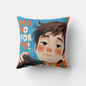 あと5分 – ゲーマーおもしろいスリーピーT-Shir クッション (裏面)