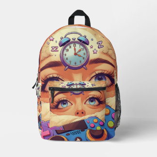 あと5分 – ゲーマーおもしろいTシャツ プリントバックパック