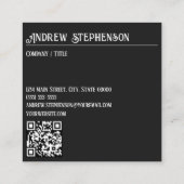 あなたおもしろいが怖い小さなクリスマスを過ごす スクエア名刺 (裏面)