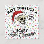 あなたおもしろいが怖い小さなクリスマスを過ごす スクエア名刺 (正面)