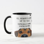 あなたおもしろいでパーソナライズな犬のマグを尊敬して下さい マグカップ (左)