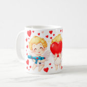あなたおもしろいに漫画の天使のギフト コーヒーマグカップ (正面左)