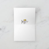 あなたおもしろいに魚のカードを送信する漫画 カード (内部)