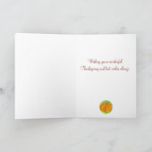 あなたおよびあなたのへの幸せな感謝祭赤い納屋 シーズンカード (内部)