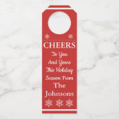 あなたおよびあなたのへの応援休日のワイン・ボトルのラベル ボトルネックタグ (正面)