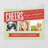 あなたおよびあなたのへの応援%PIPE%の休日の写真カード シーズンポストカード (正面)