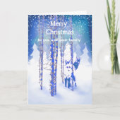 あなたおよびあなたの家族のカスタムな詩のクリスマスのキツネ シーズンカード (正面)