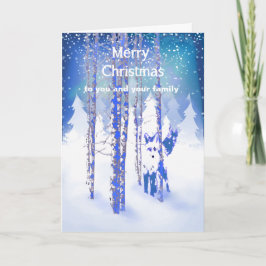 あなたおよびあなたの家族のカスタムな詩のクリスマスのキツネ シーズンカード