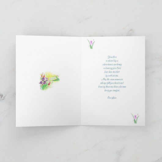 あなたおよびあなたの家族への悔やみや弔慰悔やみや弔慰と カード (内部)