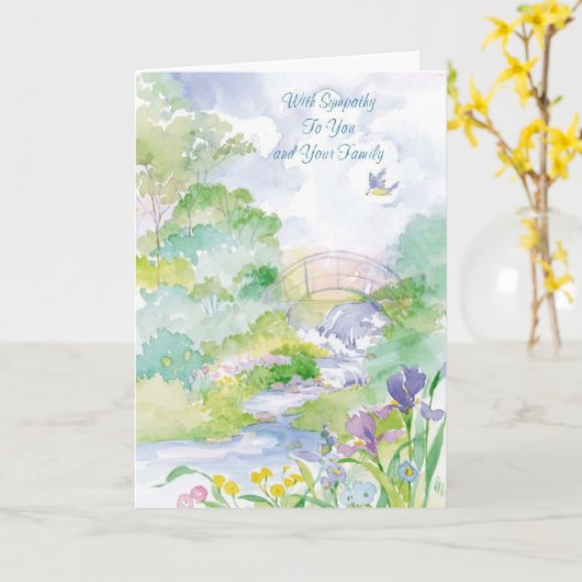 あなたおよびあなたの家族への悔やみや弔慰悔やみや弔慰と カード (黄色い花)