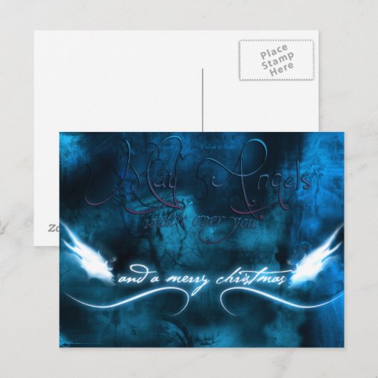 あなたおよびメリークリスマス上の5月の天使の腕時計 シーズンポストカード (正面/裏面)