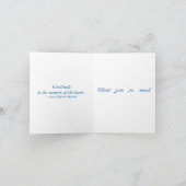 あなたおよび感謝の引用文カードを感謝していして下さい サンキューカード (内部)