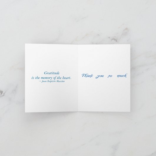 あなたおよび感謝の引用文カードを感謝していして下さい サンキューカード (内部)