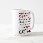 あなたおよび私は姉妹のコーヒー・マグです コーヒーマグカップ (正面右)
