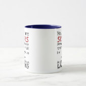 あなたおよび私は姉妹のデザインです マグカップ (中央)