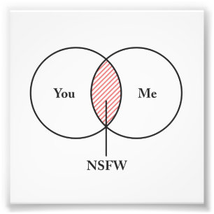 あなたおよび私NSFW Vennの図表 フォトプリント