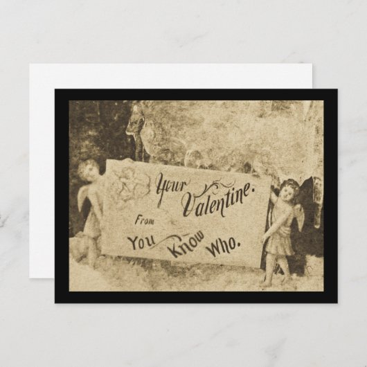 あなたからのあなたのバレンタインはだれをヴィンテージか知っています シーズンポストカード (正面/裏面)