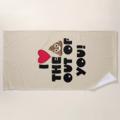 あなたからウンチをEmojiのBathタオル愛して下さい ビーチタオル (正面)