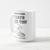 あなたから始まる変化 面白いマグカップ コーヒーマグカップ (正面左)