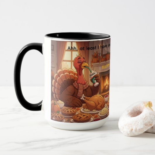 あなたがいてくれるからこそ Thanksgiving マグカップ (ドーナツ付き)