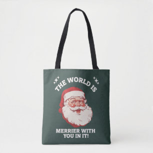 あなたがいて世界はもっと華やかに サンタ クリスマス トートバッグ