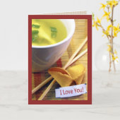 あなたがいて幸せ、フォーチュンクッキー周年カード カード (黄色い花)