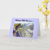 あなたがいないと、人生は荒れ狂うジェットコースターになる カード (黄色い花)