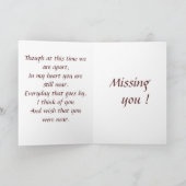 あなたがいなくて悲しい カード (内部)